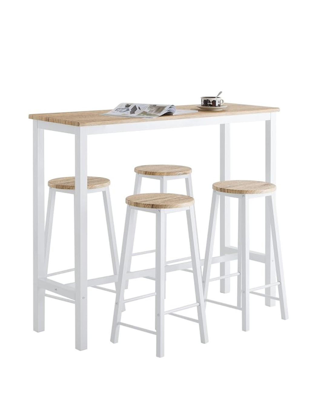 Conjunto de comedor | Mesa alta con cuatro taburetes