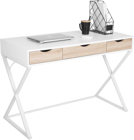 Escritorio Moderno Minimalista con Cajones de Madera Natural