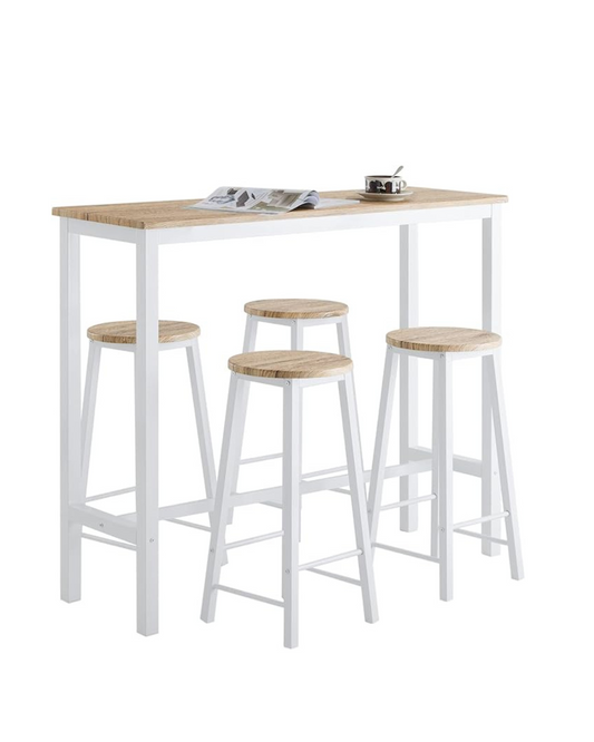 Conjunto de comedor | Mesa alta con cuatro taburetes